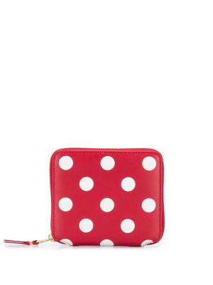 Comme Des Garçons Wallet polka-dot compact wallet - Red