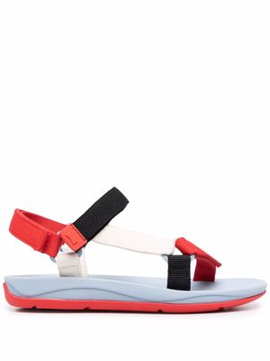 Camper colour-blocked touch strap sandals - Red