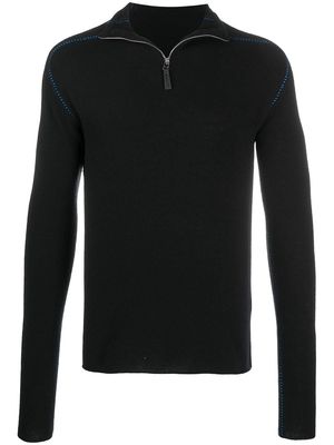 Sunnei contrast stitching high-neck jumper - Black