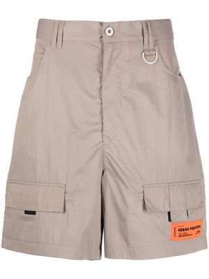Heron Preston high-waisted cargo shorts - Neutrals