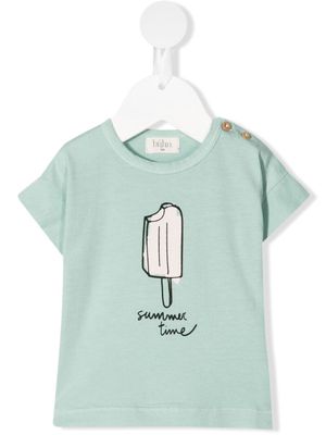 Buho ice cream-print organic cotton T-shirt - Green