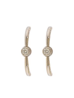 KATKIM 18kt white gold diamond Grande Éternal earrings - Silver