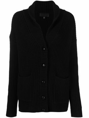Nili Lotan chunky-knit shawl-collar cardigan - Black