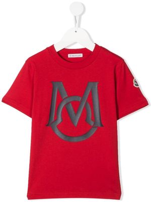 Moncler Enfant logo-print T-shirt - Red