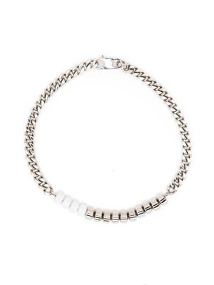 1017 ALYX 9SM beaded curb chain necklace - Silver