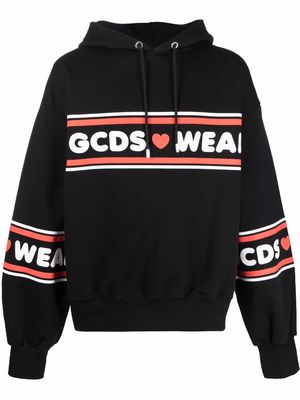 Gcds Cute Tape Logo hoodie - Black