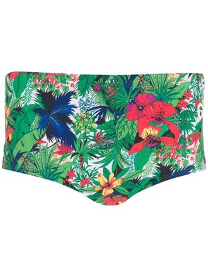 Amir Slama floral-print swimming trunks - Green