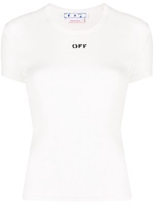 Off-White logo-print ribbed T-shirt