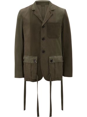JW Anderson tie-pockets panelled jacket - Green