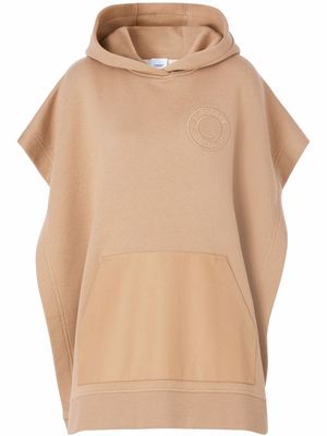 Burberry logo-embroidered hoodie - Brown