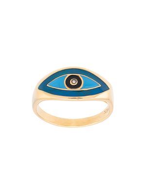 Nialaya Jewelry evil eye ring - Gold