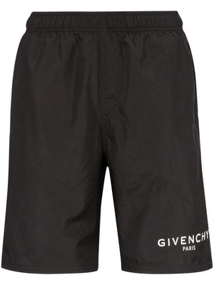 Givenchy logo-print swim shorts - Black