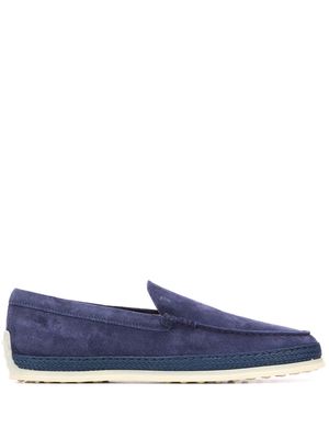 Tod's slip-on leather loafers - Blue