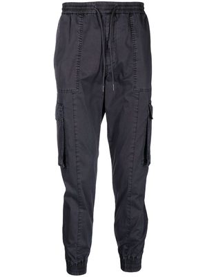 Juun.J drawstring-waist cotton-blend trousers - Black
