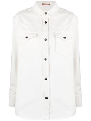 12 STOREEZ chest-pocket shirt - White