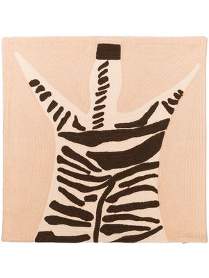 Cold Picnic Zebra-pattern cushion - Neutrals