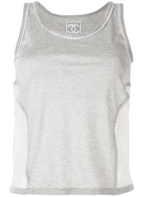 Chanel Pre-Owned 2004 Sport line mesh panel tank - Grey