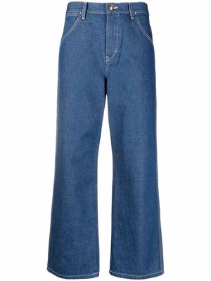 Tory Burch wide-leg cropped jeans - Blue