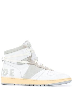 Rhude ankle lace-up sneakers - White