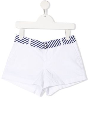 Ralph Lauren Kids striped belt shorts - White