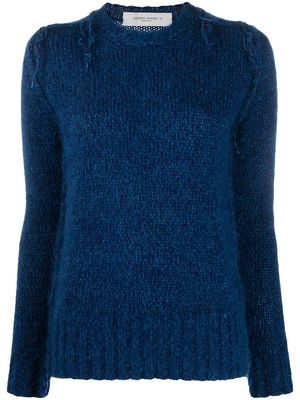 Golden Goose frayed-knit jumper - Blue
