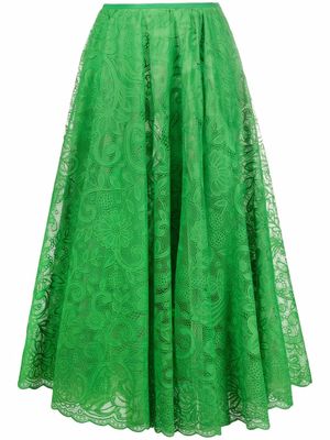 Giambattista Valli high-waisted A-line skirt - Green
