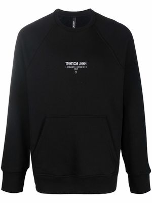 Neil Barrett backwards logo-print sweatshirt - Black
