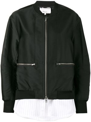 3.1 Phillip Lim layered bomber jacket - BLACK