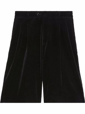 Gucci stretch-velvet shorts - Black
