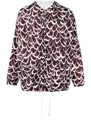 Marni patterned lightweight jacket - Brown
