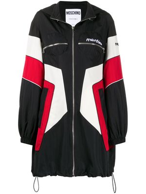 Moschino Broken Logo hoodied jacket - Black