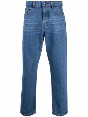 AMI Paris mid-rise tapered jeans - Blue