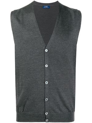 Barba V-neck cardigan - Grey