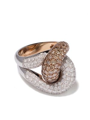 LEO PIZZO 18kt rose and white gold Abbraccio diamond ring - Pink