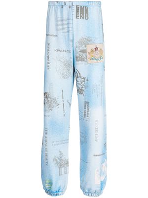 Liberal Youth Ministry graphic print joggers - Blue