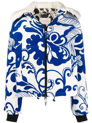 La DoubleJ x Mantero Cortina Marea Blu print jacket - Blue