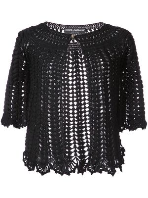 Dolce & Gabbana cropped knit cardigan - Black