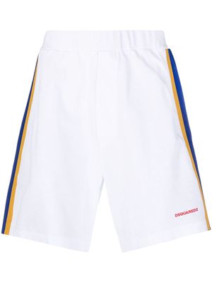 Dsquared2 side-stripe shorts - White