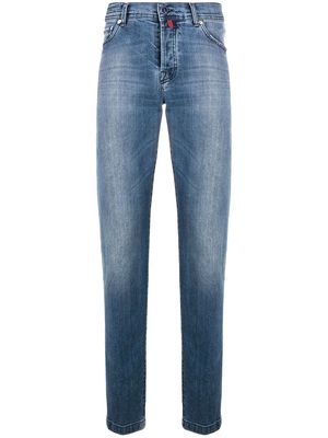 Kiton low rise straight leg jeans - Blue