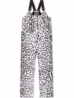 Dolce & Gabbana Kids leopard-print snow trousers - Black