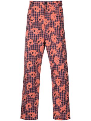 HENRIK VIBSKOV floral-print slim-cut trousers - Orange