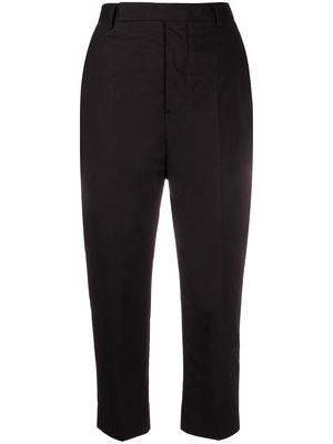 Rick Owens high-waisted cropped trousers - Black