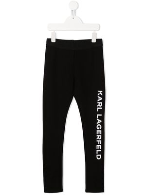 Karl Lagerfeld Kids logo print leggings - Black