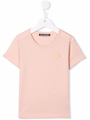 Acne Studios Kids Mini Nash Face cotton T-shirt - Pink