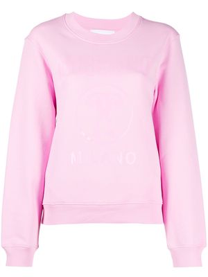 Moschino logo-print sweatshirt - Pink