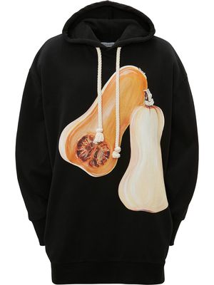 JW Anderson pumpkin-print oversized hoodie - Black