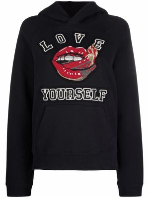 Zadig&Voltaire slogan-print pullover hoodie - Black