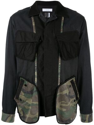 Facetasm patchwork cargo jacket - Black