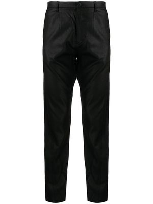 Julius high-waisted slim-fit trousers - Black