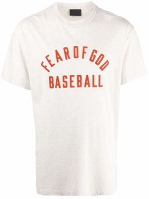 Fear Of God logo-print baseball T-shirt - Neutrals